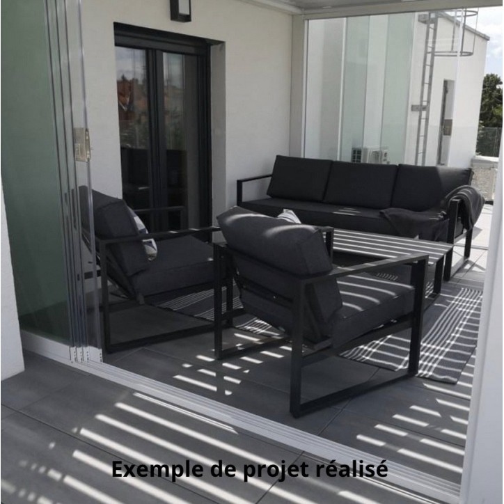 Pérgola / Varanda Annie Branca 4x4 m – em vidro e alumínio