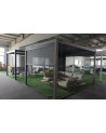 Pergola Patrice 3x3 m motorizzata - in alluminio, 2 tende