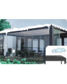 Pergola Patrice 3x3 m motorizzata - in alluminio, 2 tende