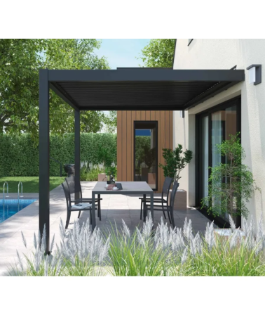 Gemotoriseerde Pergola Anna 4x3 m in aluminium met 1 screen