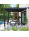 Pergola Adossée Anna motorisée 4x3m en aluminium avec 1 store