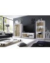 Salon complet BASIC blanc chêne péro