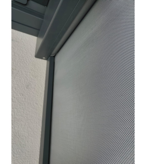 Pergola bioclimatica Jane 4x4m bianco - in alluminio con 3 tende