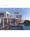 Pérgola Jane branca 4x4 m em alumínio com 3 estores laterais