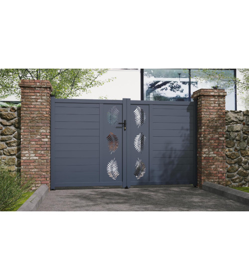 Cancelletto Zoé 170x300 cm a 2 battenti in alluminio