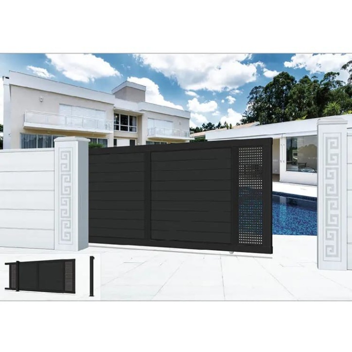 Cancello Pragua scorrevole in alluminio 350x160 cm