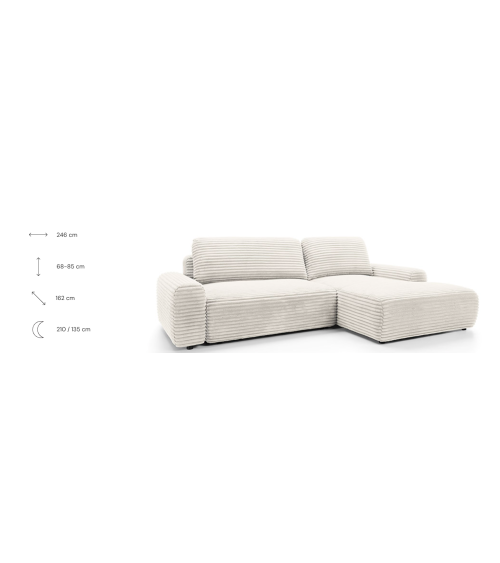 copy of Canapé d'angle convertible ALICANTE MAXI 293 x 185 cm en plusieurs couleurs