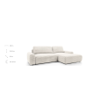 copy of Canapé d'angle convertible ALICANTE MAXI 293 x 185 cm en plusieurs couleurs