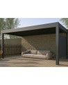 Pergola Ibiza 5×4 m – wandmodel in aluminium met 1 screen van 4 m