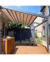 Pergola Elisa III - 4x5m en alu toit rétractable et leds