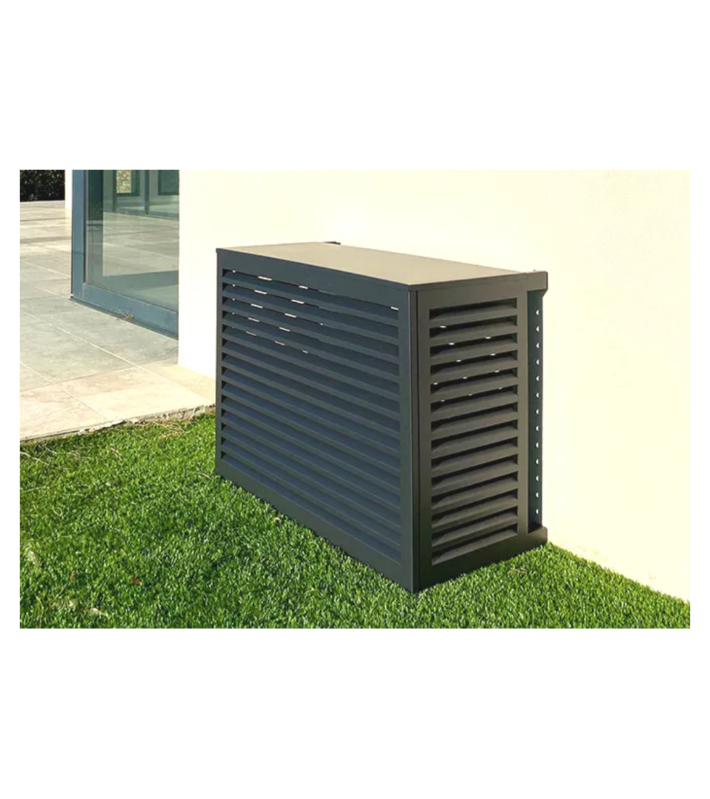 Copri condizionatore in alluminio grigio 100×85×60 cm - Joseph