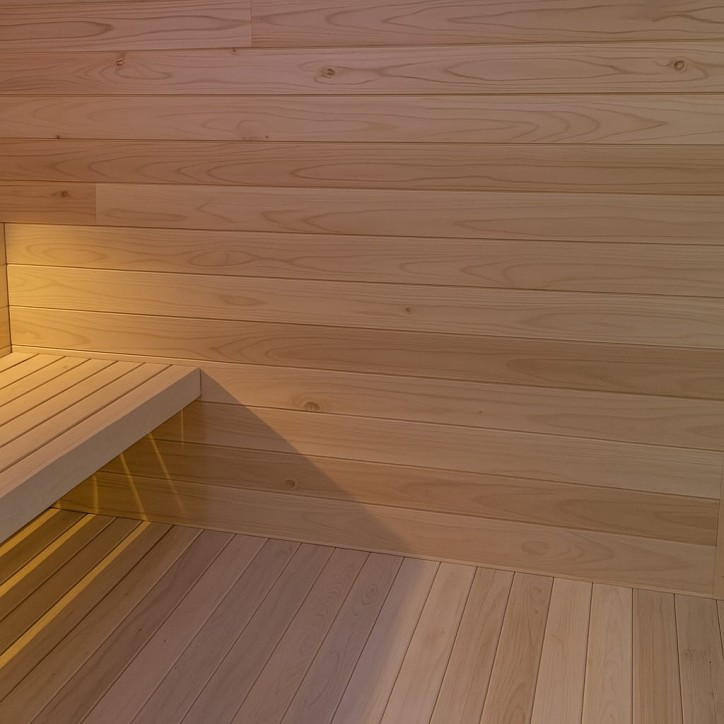 Studio da giardino 12m² in legno di Hemlock con rivestimento in alluminio