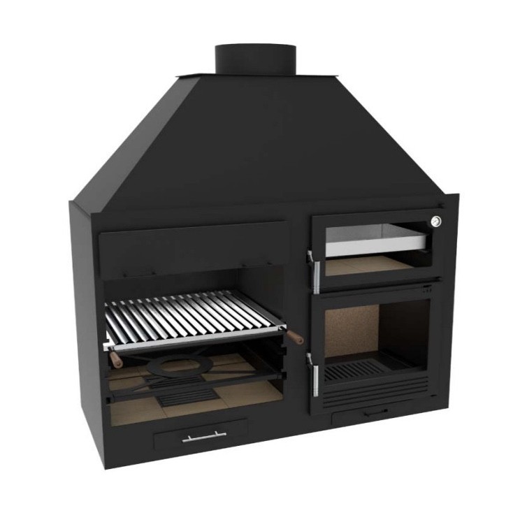 Barbecue Eléonore - 60 cm con forno e vassoio da 45 cm