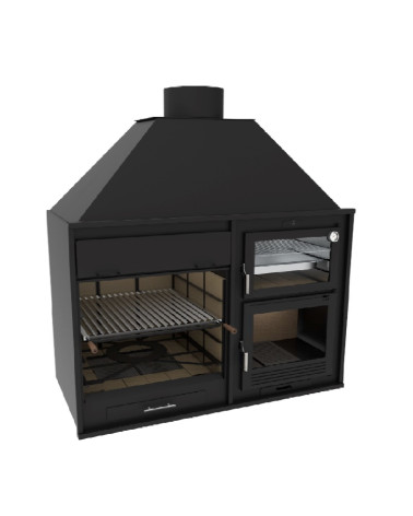 Barbecue Gaspard - 70 cm e Forno com placa de 50 cm