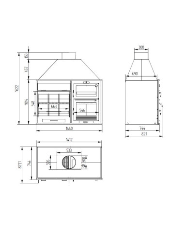 copy of Insert cheminée à bois AUVYS 10 kW