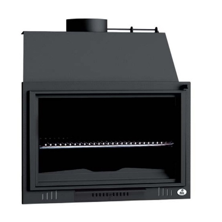 Barbecue Noéline - Foyer ouvert sans porte à bois 80 cm - Cendrier Amovible