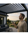Pérgola Elite 8x3 m de aluminio premium + lamas motorizadas