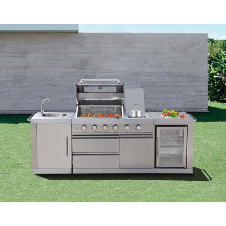 Ulkokeittiö BBQ Élio – 243,5 x 60 x K119 cm