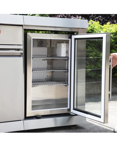 Cuisine d'extérieur BBQ Élio inox - 243,5 x 60 x H119 cm