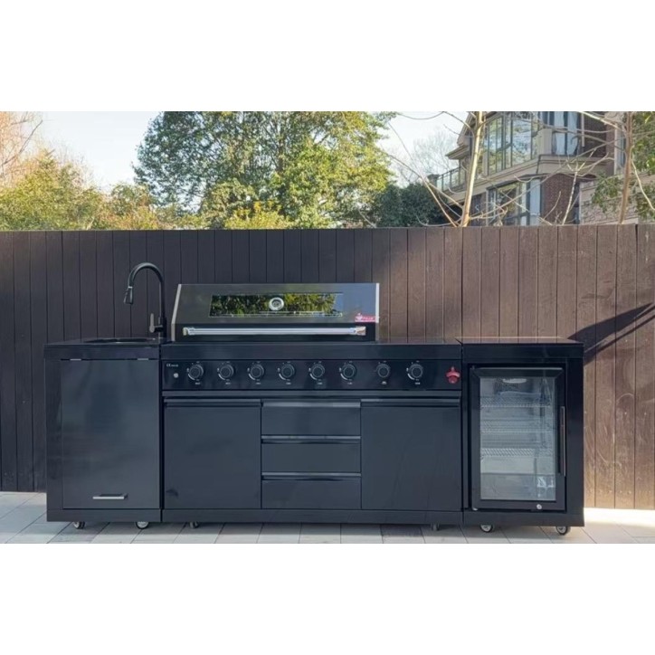 BBQ Anselme -ulkokeittiö  - 243,5 x 60 x H119 cm