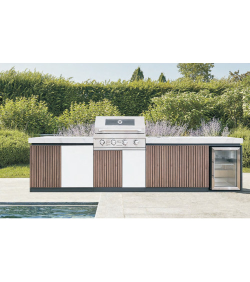 Cozinha de exterior BBQ Isilde - 331 x 60 x H85 cm