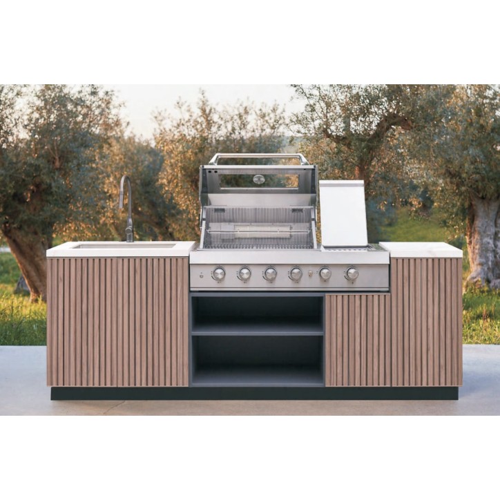 Cuisine d'éxtérieur BBQ Lior - 243,5 × 61 × H90 cm