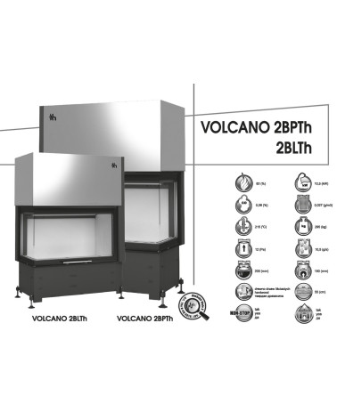 Insertable de chimenea Volcano 2BLTh - 10,5kW