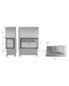 Insert cheminée Volcano 2BLTh - 10,5 Kw