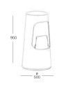 Chimenea de bioetanol Dubai Blanca - 2,5 kW