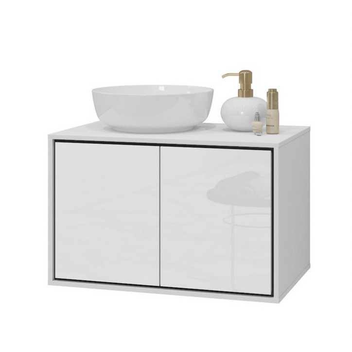 Set da bagno Irvine Bianco 78x51x48cm