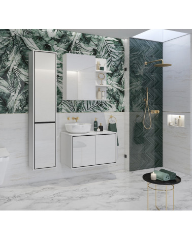 Ensemble de salle de bain Irvine Blanc - 78x51x48cm