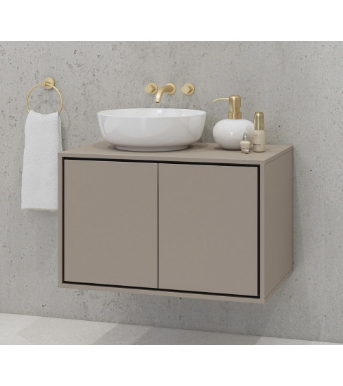 Set da bagno Irvine Taupe - 78x51x48cm