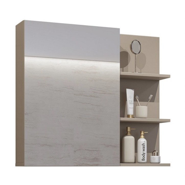 Conjunto de casa de banho Irvine Taupe - 78x51x48 cm