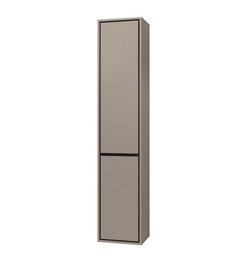 BUENO WIT LACQUER badkamerset L80 met 1 kolomvoet, 1 kapspiegel en 1 hoge kast