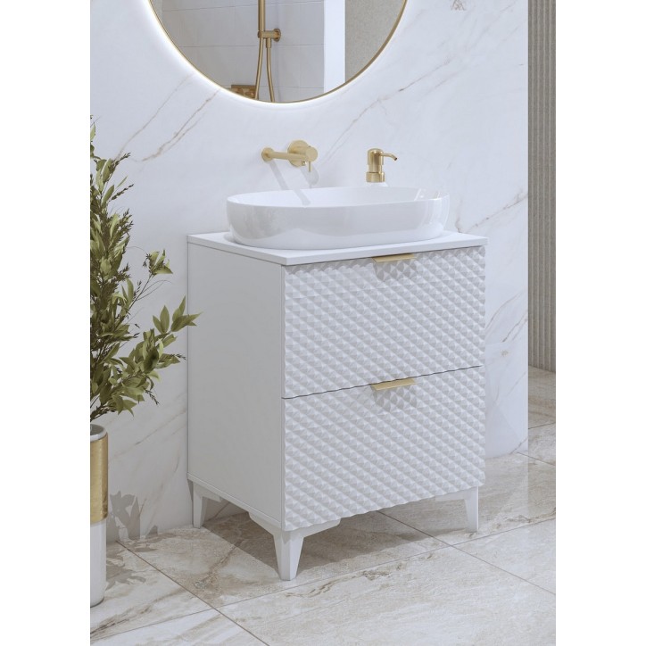 Ensemble de salle de bain Laura Blanc - 60x63x49cm