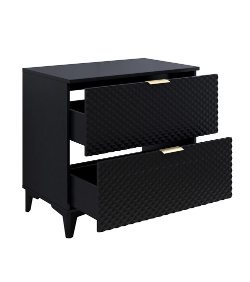 Conjunto de casa de banho BUENO WHITE LACQUER L80 com 1 coluna de base, 1 espelho de maquilhagem e 1 móvel alto