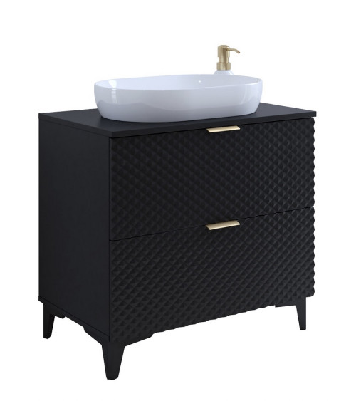 Conjunto de baño Laura Negro - 80x63x49cm