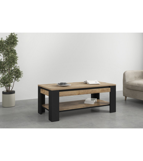 Ensemble BUENO BLANC LAQUE salle de bain L80 avec 1 colonne basse, 1 miroir-armoire et 1 meuble haut
