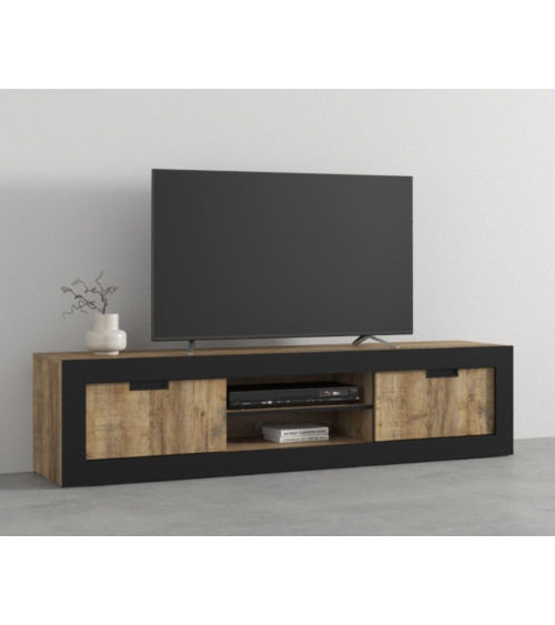 Ensemble BUENO BLANC LAQUE salle de bain L80 avec 1 colonne basse, 1 miroir-armoire et 1 meuble haut