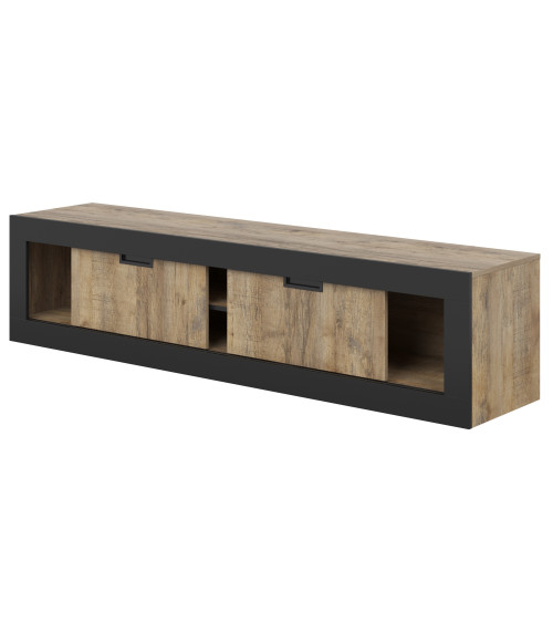 Conjunto de casa de banho BUENO WHITE LACQUER L80 com 1 coluna de base, 1 espelho de maquilhagem e 1 móvel alto