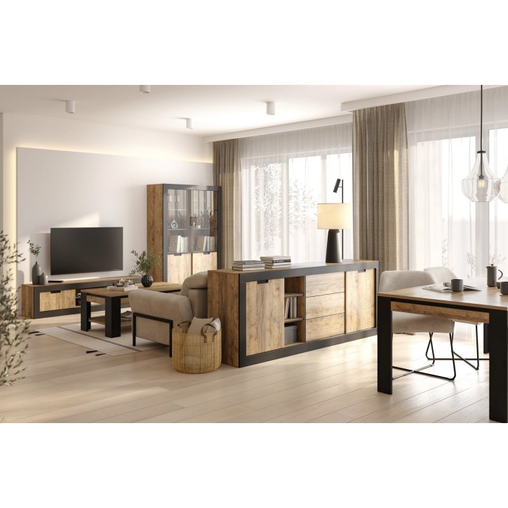 Set completo Tudor - rovere e nero