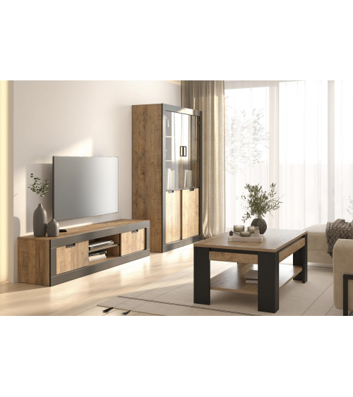 Conjunto completo Tudor - roble y negro