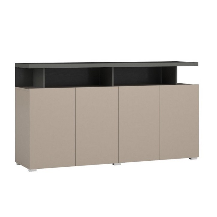 Salon complet SERIO - beige et noir