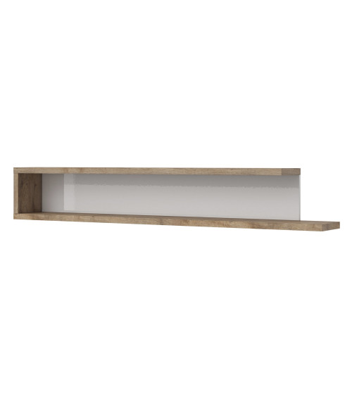 Ensemble BUENO BLANC LAQUE salle de bain L80 avec 1 colonne basse, 1 miroir-armoire et 1 meuble haut
