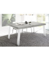Mesa Palma efecto cemento/blanco - 168 x 88 x 78 cm