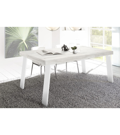Mesa de comedor Palma Roble Pino/Blanco - 168 x 88 x 78cm