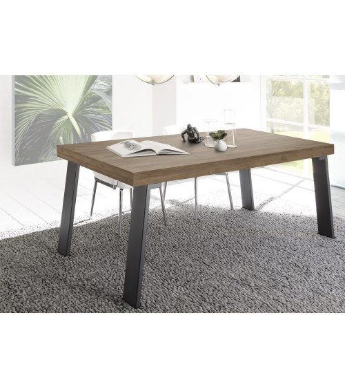 Table à manger Palma - Mercure/Gris - 168 x 88 x 78cm