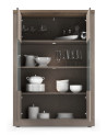 Vitrine 2 portes vitrées Ischia Mercure  - 114x160x43cm