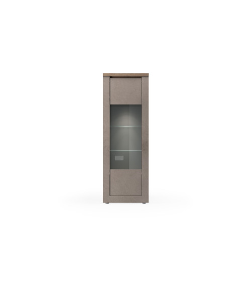 Vitrina 1 puerta de cristal Ischia Mercure - 67x192x43 cm