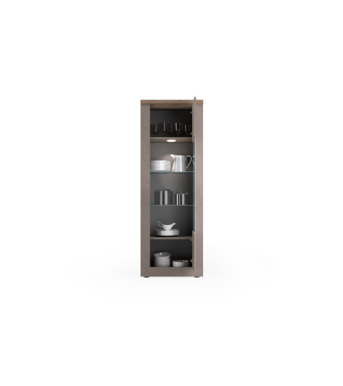 Vitrina 1 puerta de cristal Ischia Mercure - 67x192x43 cm